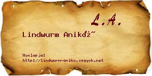 Lindwurm Anikó névjegykártya